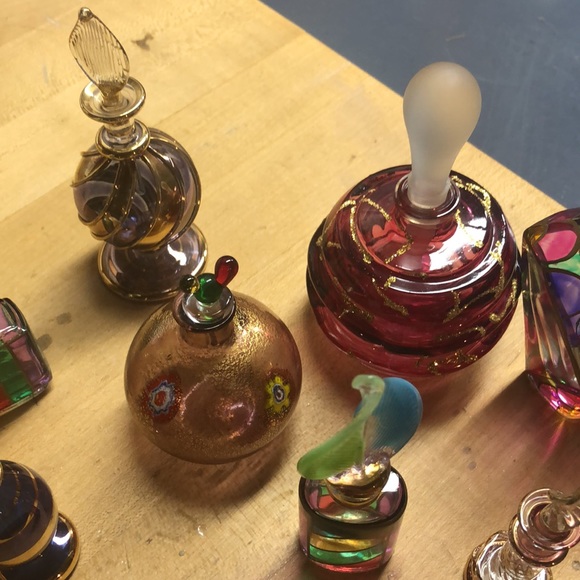 Fancy glass Perfume bottles 8 total - Picture 4 of 6